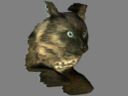 Cat mesh with texture applied.